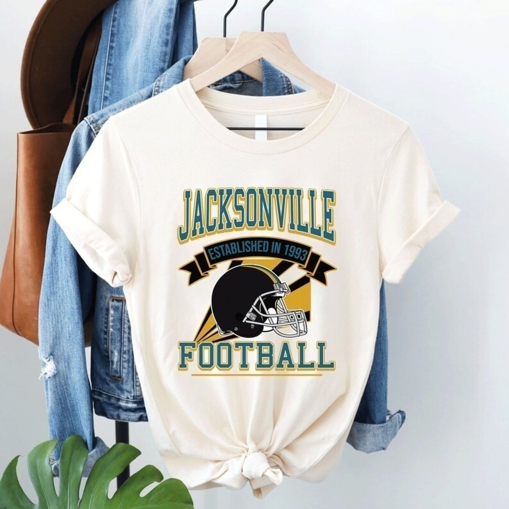 Jacksonville Football Vintage Style Classic Sports Fan Graphic T-Shirt